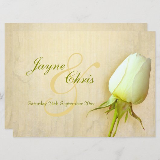 Rosenhochzeit Weiße Landschaft Einladung