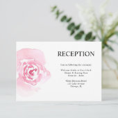 Rosenhochzeitempfang Begleitkarte (Stehend Vorderseite)