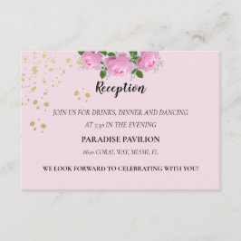 Rosenhochzeitempfang in Rosenbraun Begleitkarte