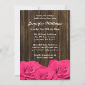 Rosenholz-Brautparty Einladung (Vorderseite)