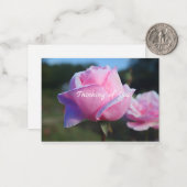 Rosenkarte Mitteilungskarte (Vorderseite/Rückseite Beispiel)