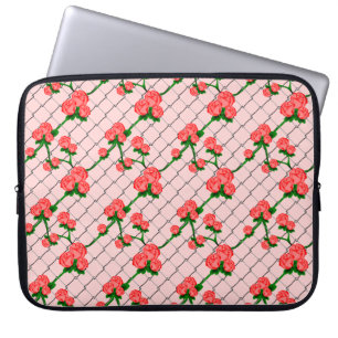 Rosenkletterketten-Link-Zaun Nahtlose Seite Laptopschutzhülle