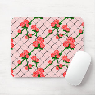Rosenkletterketten-Link-Zaun Nahtlose Seite Mousepad