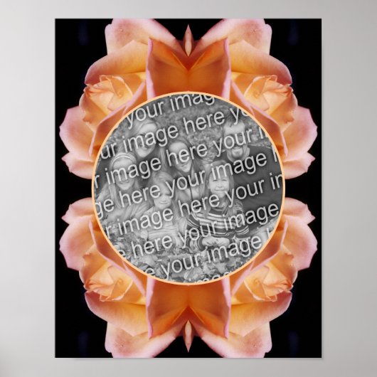 Rosenknospe Blume Rahmen Tinten erstellen Sie Ihr  Poster (Vorne)