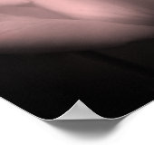 Rosenknospe Blume schwarz und weiß gestrichen Poster (Ecke)