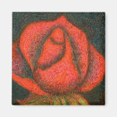 "Rosenknospe" Blumenmagnet Magnet (Vorne)