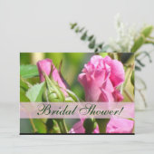 Rosenknospe Bridal Dusche Einladung (Stehend Vorderseite)