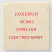 ROSENKNOSPE CONTENTENT MARBLE UNTERSETZER (Vorderseite)