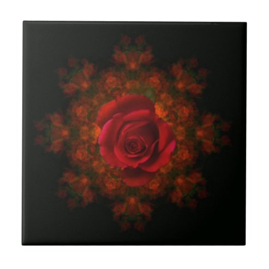 Rosenknospe Fliese (Vorderseite)
