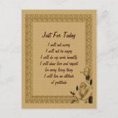 Rosenknospe für heute inspirierend postkarte (Vorderseite)