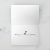 Rosenknospe Geburtstagskarte Karte (Innenseite)