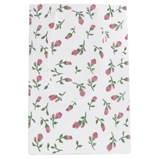 Rosenknospe-Geschenktasche Mittlere Geschenktüte (Vorderseite)