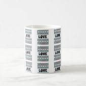 Rosenknospe & Herz Triple Liebe Kaffeetasse (Mittel)