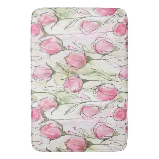 Rosenknospe in Rosa Badematte (Vorderseite Vertikal)