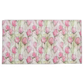 Rosenknospe in Rosa Kissenbezug (Vorderseite-Rechts)