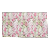 Rosenknospe in Rosa Kissenbezug (Rückseite-Links)