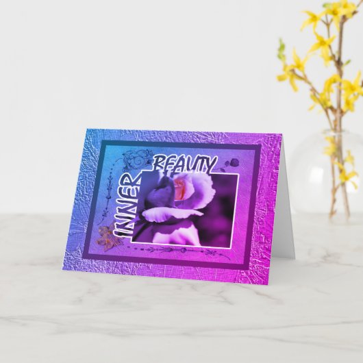 Rosenknospe Inner Beauty Inspiration Card Karte (Gelbe Blume)