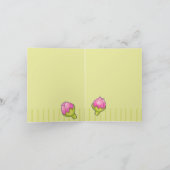 Rosenknospe Join green pattern Note Card Karte (Innenseite)