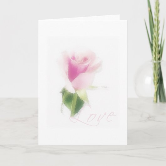 Rosenknospe Karte (Vorderseite)