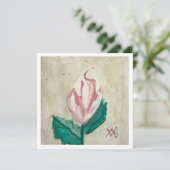 Rosenknospe Karte (Stehend Vorderseite)