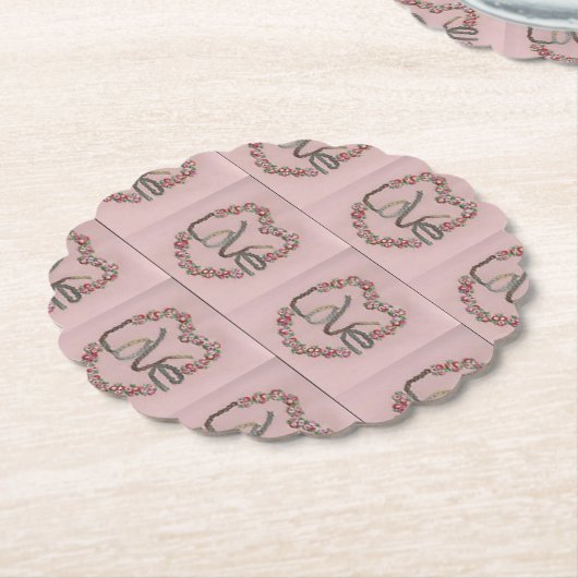 Rosenknospe Liebe Untersetzer (angewinkelt)