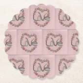 Rosenknospe Liebe Untersetzer (Vorderseite)