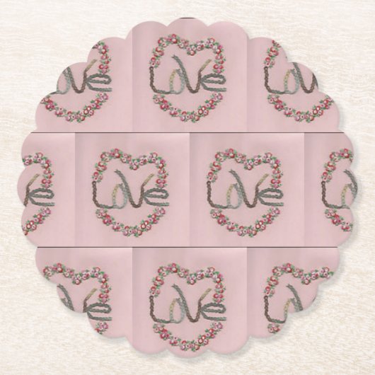 Rosenknospe Liebe Untersetzer (Vorderseite)