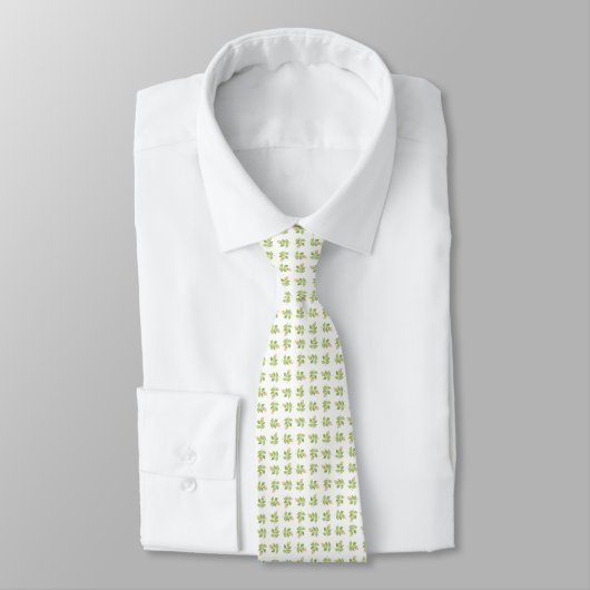 Rosenknospe Mini-print Necktie Krawatte (Gebunden)