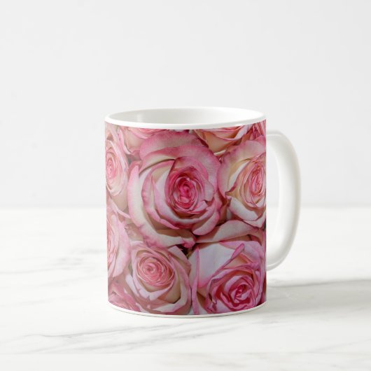 Rosenknospe Nah-Up: Schönes Design Kaffeetasse (VorderseiteRechts)