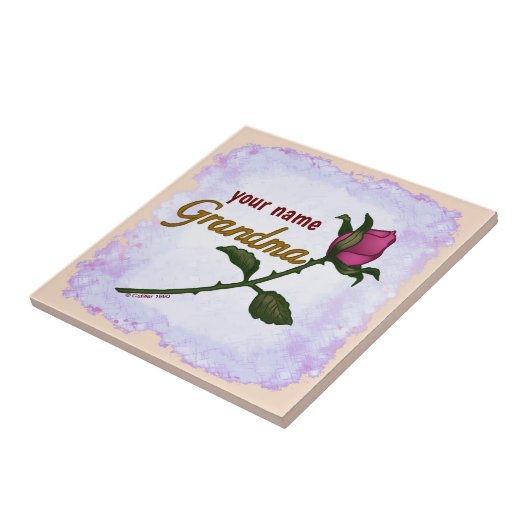 Rosenknospe Oma Fliese (Seite)