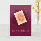 Rosenknospe Pfirsichmutter-Tageskarte Karte (Gelbe Blume)