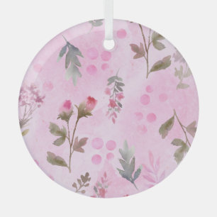 Rosenknospe, Polka Punkte: Sommerblumen. Ornament Aus Glas