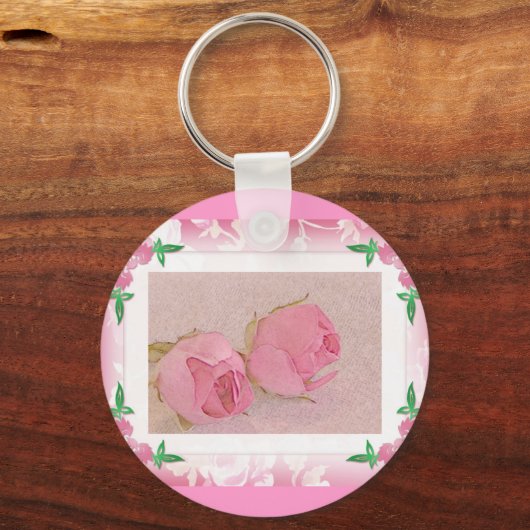 Rosenknospe Schlüsselanhänger...Gastgeschenk Hochz Schlüsselanhänger (Vorderseite)