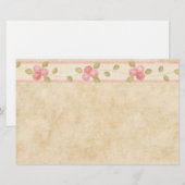 Rosenknospe stationär briefpapier (Vorne/Hinten)