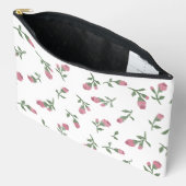 Rosenknospe Zipper Pouch - Groß Zubehörtasche (Offen)