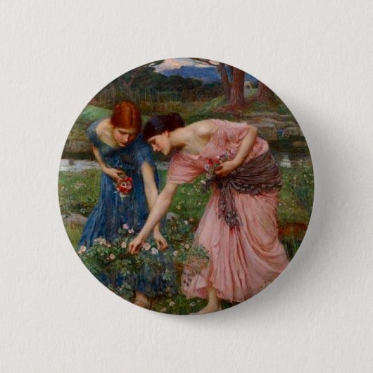 Rosenknospen Sammeln Button (Vorderseite)