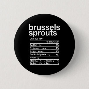 Rosenkohl Ernährungsfakten Lustiges Thanksgiving Button