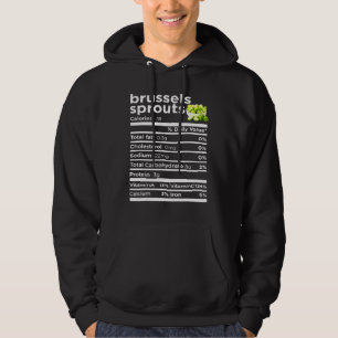 Rosenkohl Nährstofftatsachen Thanksgiving Xmas Hoodie
