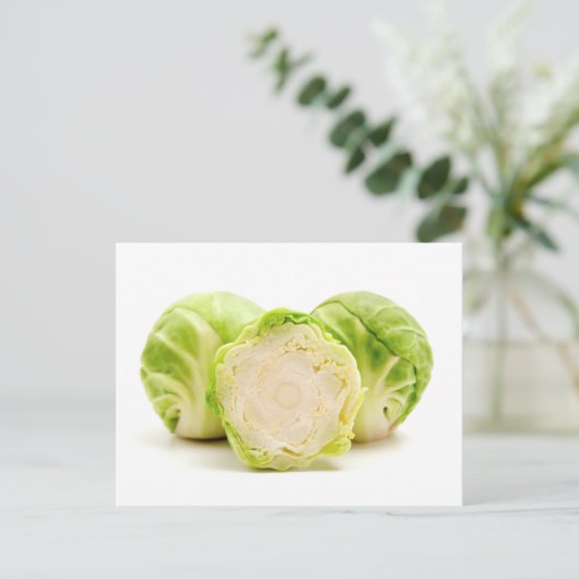 Rosenkohl Postkarte (Stehend Vorderseite)