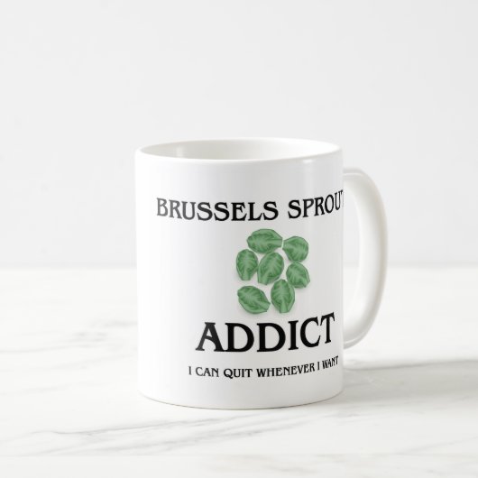 Rosenkohl-Süchtiger Kaffeetasse (VorderseiteRechts)