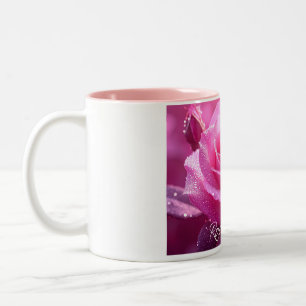 Rosenkönigin (rosa-magenta Ausgabe) Zweifarbige Tasse