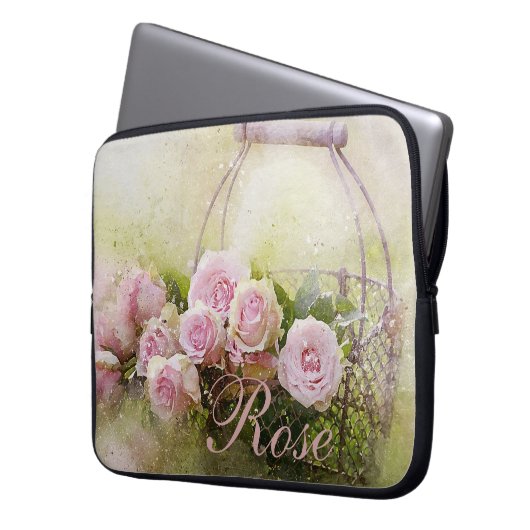 Rosenkorb Laptopschutzhülle (Vorderseite Links)