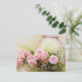 Rosenkorb Postkarte (Stehend Vorderseite)