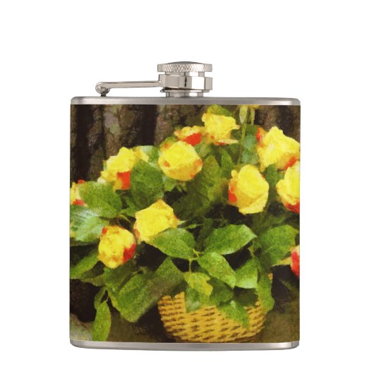 Rosenkörbe Flachmann (Vorderseite)