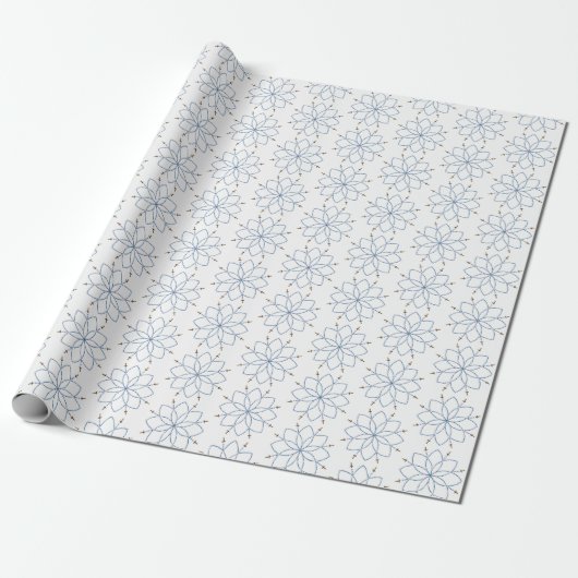 Rosenkranz blühende blaue Blume Geschenkpapier (Ungerollt)