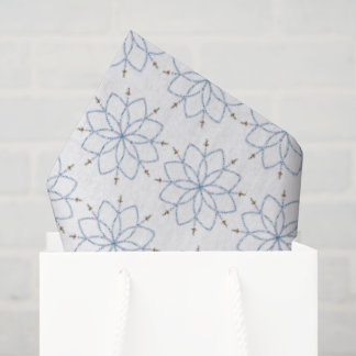 Rosenkranz blühende blaue Blume Seidenpapier