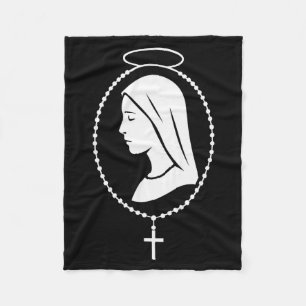 Rosenkranz der Jungfrau Maria - Katholische christ Fleecedecke
