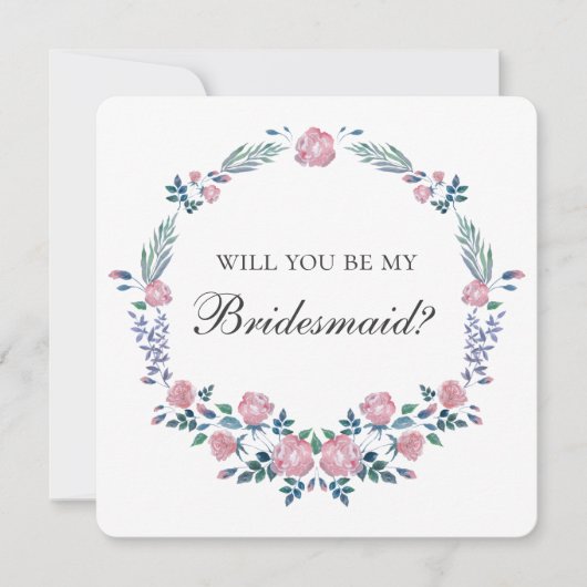 Rosenkranz. Junggesellinnenabschiede Einladung (Vorderseite)