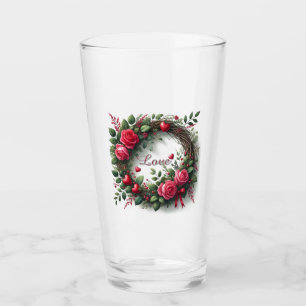 Rosenkranz Liebe Valentinstag Glaskelch Glas