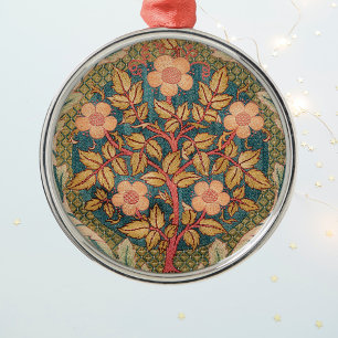Rosenkranz-Stickereidesign von William Morris Ornament Aus Metall